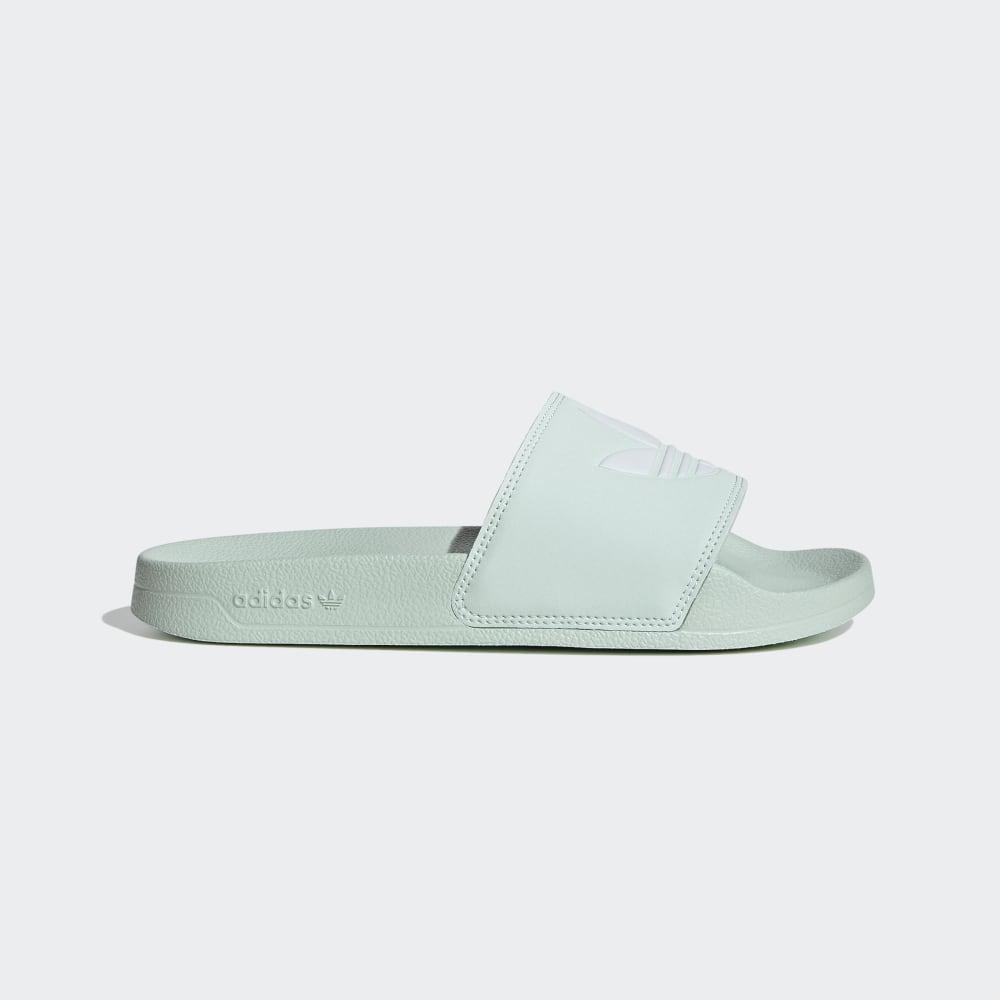 Adidas Women's Adilette Lite Slides Grey Green/White Ireland FU9136